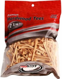 CaddiesShack ProActive Premium Sports Hardwood Golf Tees 2.75" 250 Count