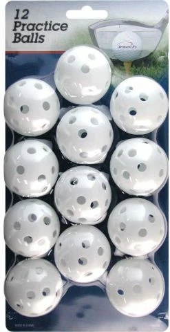Hireko Intech Golf Practice Balls With Holes (12 Pack)