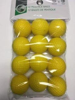 Proactive Reduced Flight Yellow Foam Golf Balls - 12 Pack