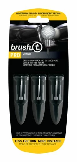 J And M Brush-t Golf Original Brush Tees -GolfMate Shop Black