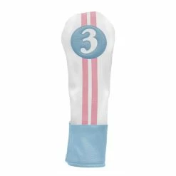 Hireko Sahara Retro Vintage #3 Fairway Wood Headcovers -GolfMate Shop Blue White Pink 3 Wood