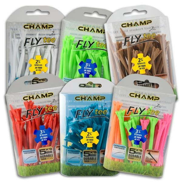 CaddiesShack Champ Fly Tees 1.75" 20 Count Packs 1 CaddiesShack Champ Fly Tees 1.75" 20 Count Packs