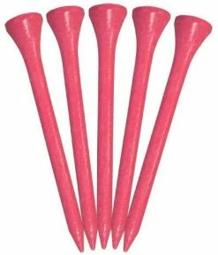 CaddiesShack Pride Sports Wood Golf Tees 2.75 X 100 Count -GolfMate Shop Classic Wood Tee 2.75 100 count Citrus Pink