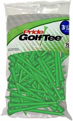 J&M Pride Sports Wood Golf Tees 3.25" -GolfMate Shop Classic Wood Tee 3.25 75 count Green