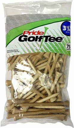J&M Pride Sports Wood Golf Tees 3.25" -GolfMate Shop Classic Wood Tee 3.25 75 count Natural Wood