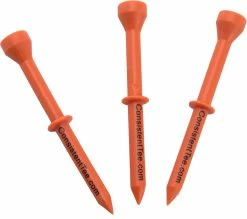 CaddiesShack Consistent Tee Golf Tees 10 Pack - 3.25" -GolfMate Shop ConsistentTees Orange2