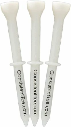 CaddiesShack Consistent Tee Golf Tees 10 Pack - 3.25" -GolfMate Shop ConsistentTees White2