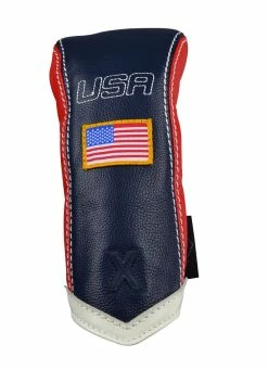Sun Mountain Golf Leather Head Covers -GolfMate Shop G823793Navy Red WhiteChevronX