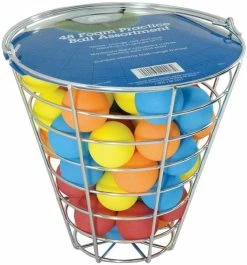 CaddiesShack Intech Range Bucket With 48 Multi-Color Foam Golf Balls