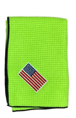 Joseph Elliott USA Embroidered Flag 18" X 18" Micro Fiber Towels 20 Joseph Elliott USA Embroidered Flag 18" X 18" Micro Fiber Towels -GolfMate Shop JE1