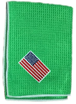 Joseph Elliott USA Embroidered Flag 18" X 18" Micro Fiber Towels 21 Joseph Elliott USA Embroidered Flag 18" X 18" Micro Fiber Towels -GolfMate Shop JE2