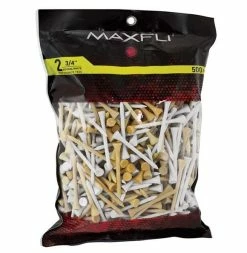 Golf Works Maxfli 2.75" Golf Tees -GolfMate Shop MaxfliTees 2.75 500ct