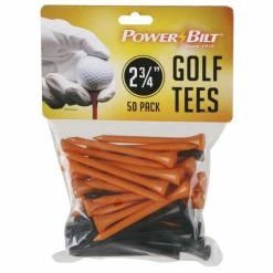 Hireko Powerbilt Golf Tees (50 Pack) - Orange/Black - 2.75"