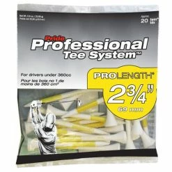 J And M Pride Professional Tee System ProLength Golf Tees -GolfMate Shop PTS ProLength Yellow 20