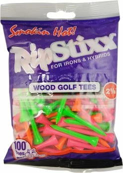 CaddiesShack RIPStixx Golf Tees - 2.125" -GolfMate Shop RIPStixx2.125 CitrusMix