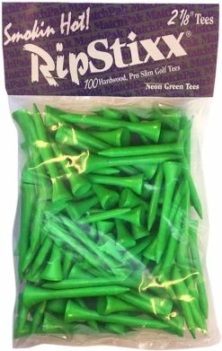 CaddiesShack RIPStixx Golf Tees - 2.125" -GolfMate Shop RIPStixx2.125 Green