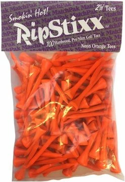 CaddiesShack RIPStixx Golf Tees - 2.125" -GolfMate Shop RIPStixx2.125 Orange