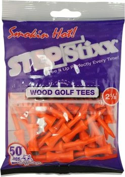 CaddiesShack STEPStixx Golf Tees - 2.125" -GolfMate Shop STEPStixx 2.125 Orange