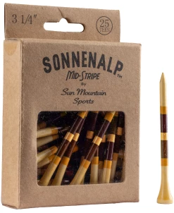 Sun Mountain Sonnenalp Mid-Stripe Golf Tees -GolfMate Shop Sonnenalp TeesCabin