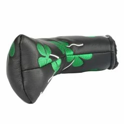 HNM Golf Volf Golf Black Synthetic Leather Shamrock Putter Cover 10 HNM Golf Volf Golf Black Synthetic Leather Shamrock Putter Cover -GolfMate Shop VolfGolfHeadcovers BlackShamrockBladePutter4