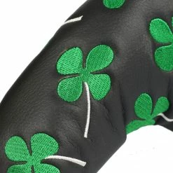 HNM Golf Volf Golf Black Synthetic Leather Shamrock Putter Cover 11 HNM Golf Volf Golf Black Synthetic Leather Shamrock Putter Cover -GolfMate Shop VolfGolfHeadcovers BlackShamrockBladePutter5