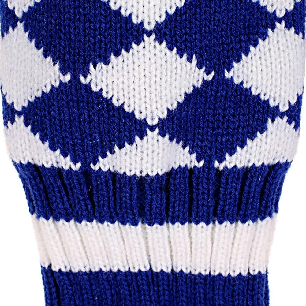 HNM Golf Volf Golf Knit Blue White Diamond Headcover Set 2 HNM Golf Volf Golf Knit Blue White Diamond Headcover Set - Image 2