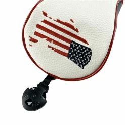 HNM Golf Volf Golf Red White Blue Leather USA Headcovers -GolfMate Shop VolfGolfHeadcovers USAFairway2