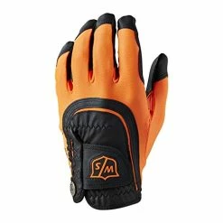 CaddiesShack Wilson Staff Fit All Gloves Men's -GolfMate Shop Wilson Staff Fit All Orange Black 0