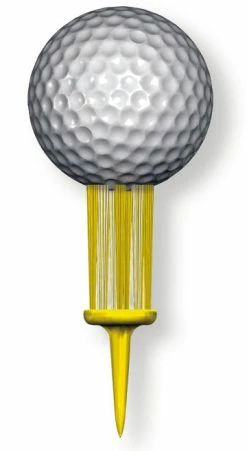 J And M Brush-t Golf Original Brush Tees -GolfMate Shop Yellow 1