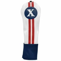 Hireko Sahara Retro Vintage #X Fairway Wood Headcovers -GolfMate Shop fw x hc red white blue