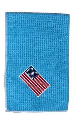 Joseph Elliott USA Embroidered Flag 18" X 18" Micro Fiber Towels 32 Joseph Elliott USA Embroidered Flag 18" X 18" Micro Fiber Towels -GolfMate Shop je13