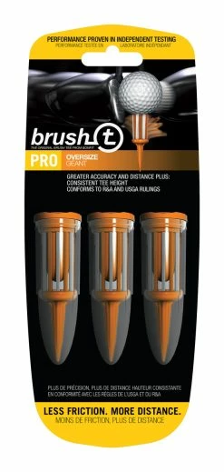 J And M Brush-t Golf Original Brush Tees -GolfMate Shop orange