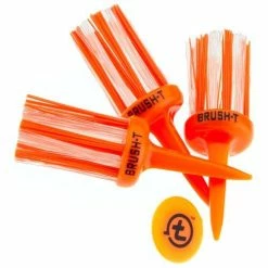 J And M Brush-t Golf Original Brush Tees -GolfMate Shop orange 1